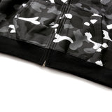 Bathing Ape Hoodie Luminous Camouflage Spotted Shark Double Hooded Zip Sweater