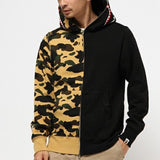 Bathing Ape Hoodie Autumn and Winter Men's and Women's Shark Head Print Camouflage Hoodie Sweater