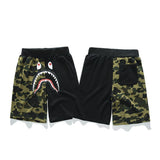 Bathing Ape Shorts Cotton Looped Fabric Men's Youth Casual Shorts Cropped Pants