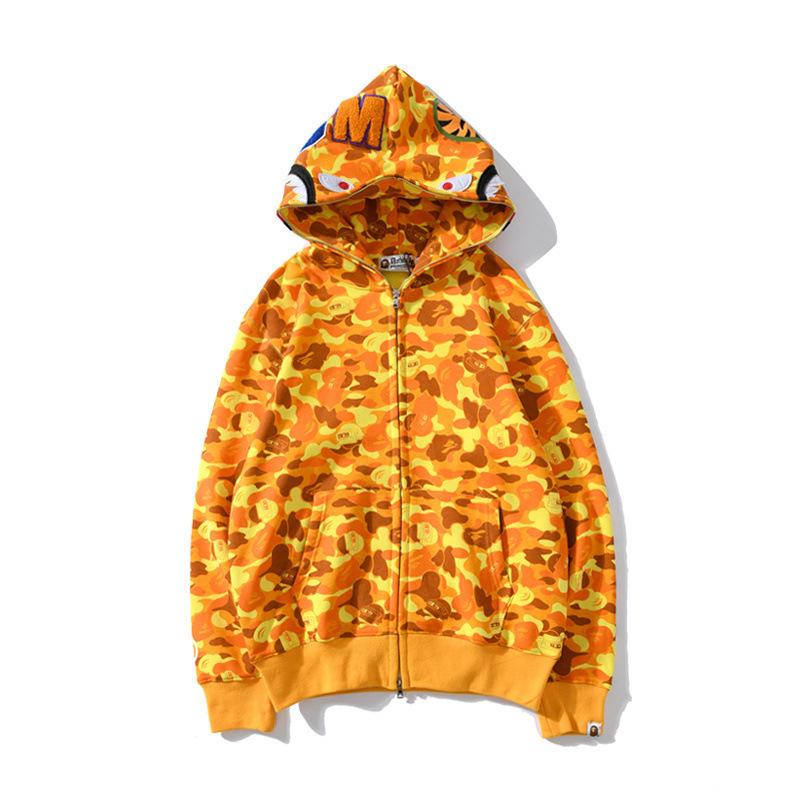 Bathing Ape Hoodie Spring and Autumn Men and Women Camouflage Sweater