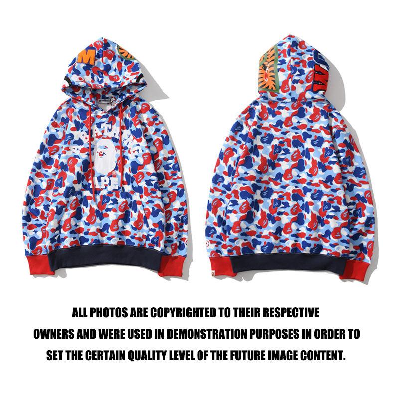 Bathing Ape Hoodie Autumn Men's and Women's Shark Hooded Sweater