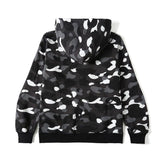 Bathing Ape Hoodie Shark Camouflage Luminous Embroidered Hoodie Hip Hop Men's and Women's Hoodie Coat
