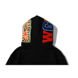 Bathing Ape Hoodie Hooded Cardigan Zipper Sweater Men's and Women's Pure Cotton