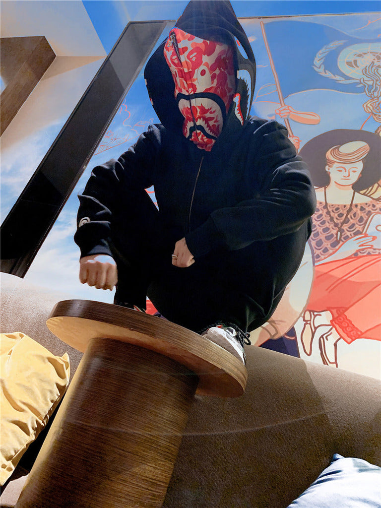 Bathing Ape Hoodie Camouflage Cardigan Men's and Women's Sweater Hoodie Coat