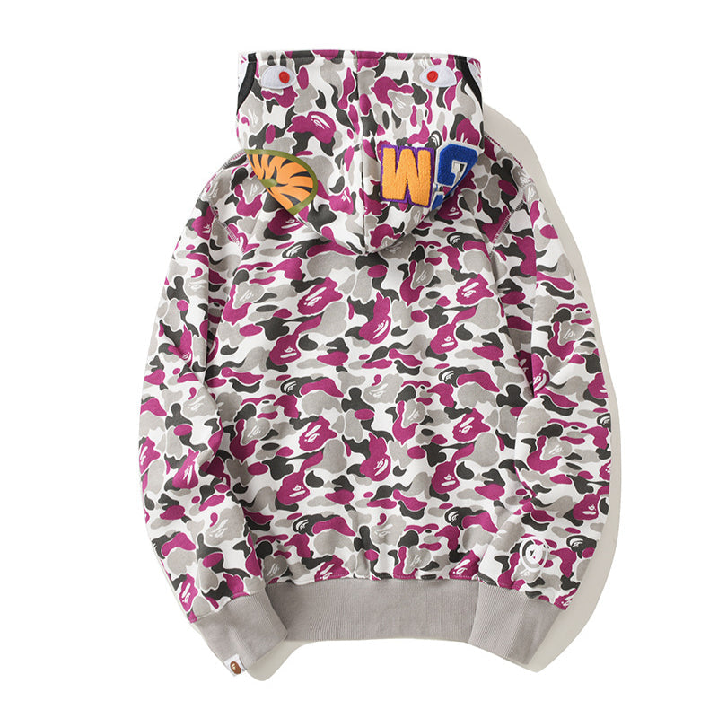 Bathing Ape Hoodie Classic Shark Hooded Cardigan Zip Sweater Jacket
