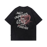 Men T Shirt Street Graffiti Printing Short Sleeve T-shirt Men and Women Hip Hop Couple