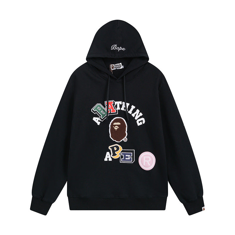 Bathing Ape Hoodie Shark Head Sweater Colored Letter Print Fall/Winter Hooded Jacket