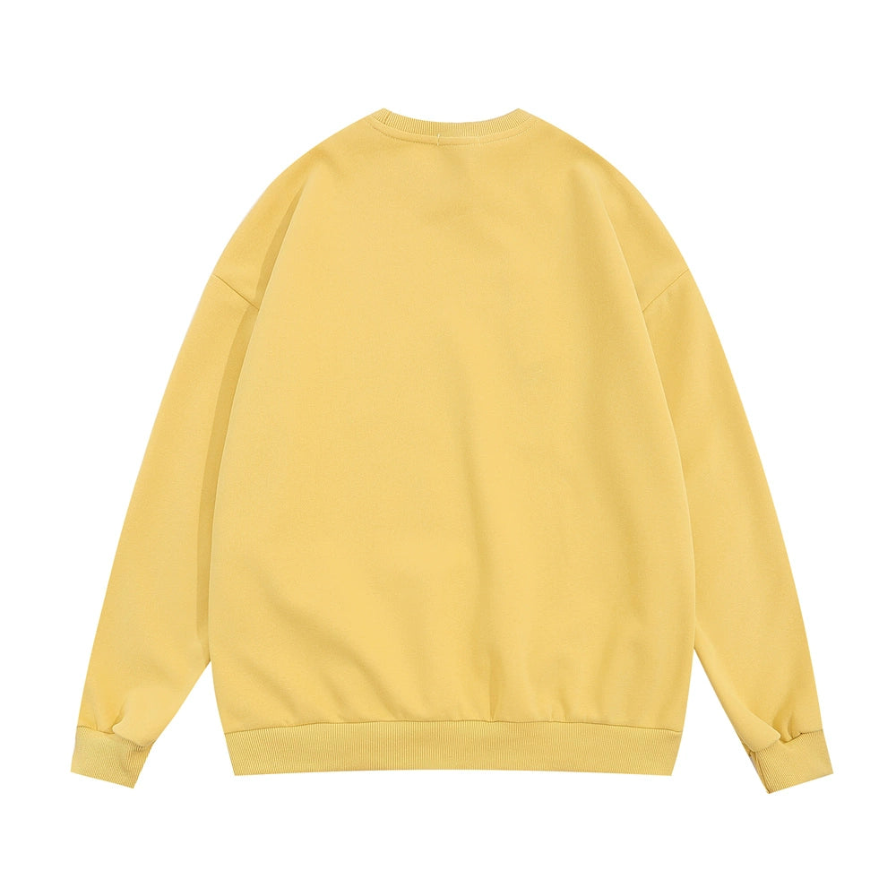 Men Hoodie Printed Crew Neck Sweatshirt Men's Loose Casual Spring and Autumn