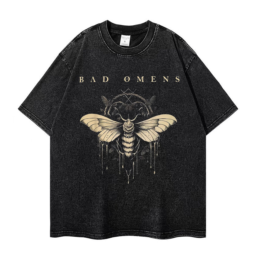 Bad Omens Rock Band Music Tour Washed T-shirts