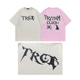 Men T Shirt Street Graffiti Printing Short Sleeve T-shirt Men and Women Hip Hop Couple