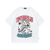 Men T Shirt Street Graffiti Printing Short Sleeve T-shirt Men and Women Hip Hop Couple