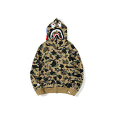 Bathing Ape Shark Head Ape Head XINGX Camouflage Sweater Men's Casual Zip Coat