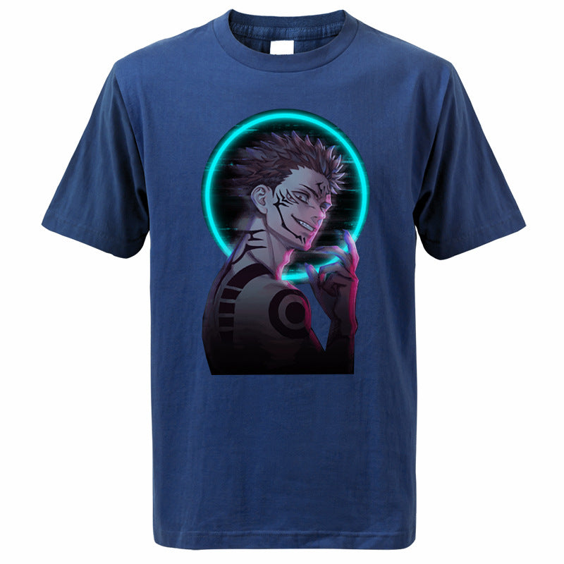 2024 New Summer Men Casual Jujutsu Kaisen Anime T shirts