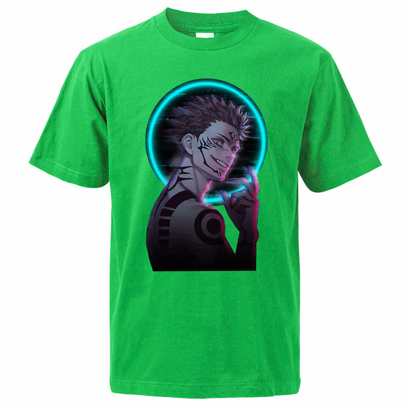 2024 New Summer Men Casual Jujutsu Kaisen Anime T shirts