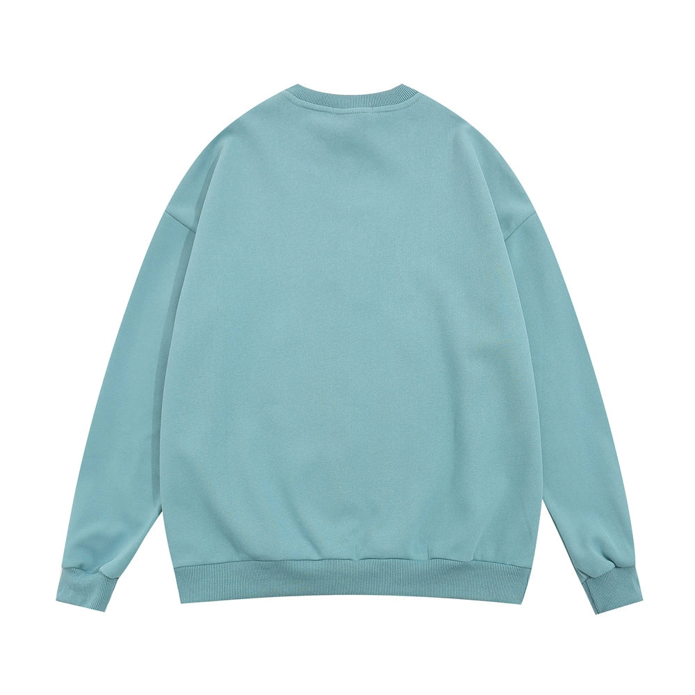 Men Hoodie Printed Crew Neck Sweatshirt Men's Loose Casual Spring and Autumn