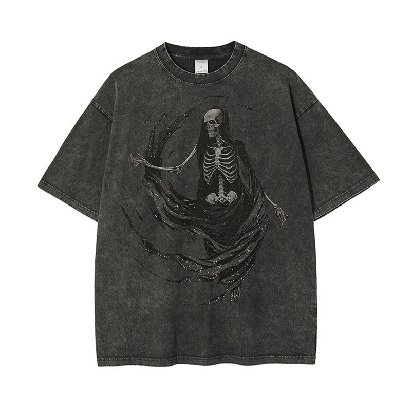 Skull Skeleton Graphic T Shirts for Men Printed Oversize