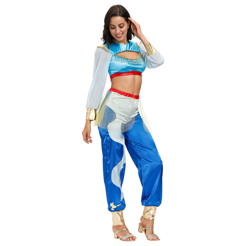 Arabian Nights Theme Dress All Saints Lamp of Aladdin Princess Jasmine Cosplay Uniform