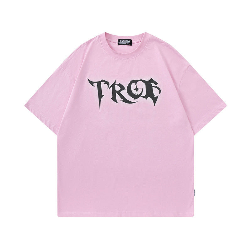 Men T Shirt Street Graffiti Printing Short Sleeve T-shirt Men and Women Hip Hop Couple