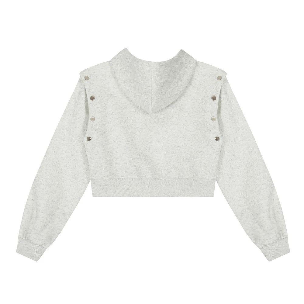 Women Hoodie Cropped Hoodie Girls Spring and Autumn Print Leisure