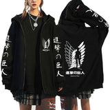 Anime Attack On Titan Men Women Zip Hoodies Yeager Eren