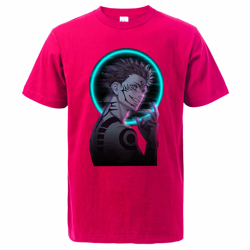 2024 New Summer Men Casual Jujutsu Kaisen Anime T shirts