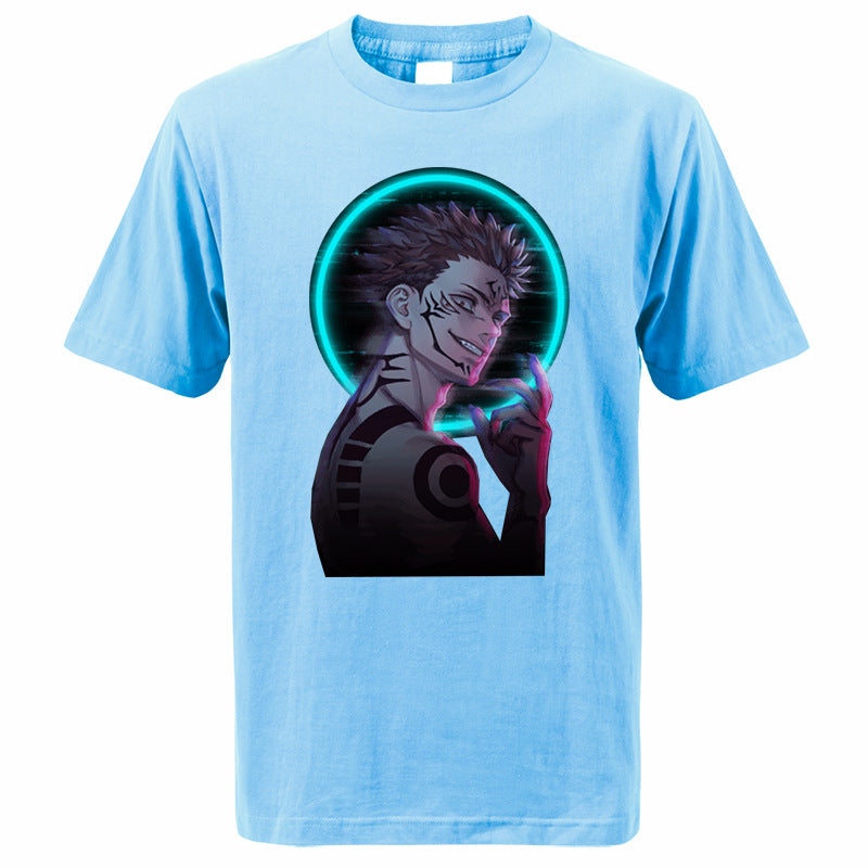 2024 New Summer Men Casual Jujutsu Kaisen Anime T shirts
