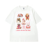 Men T Shirt Letter Printed Cotton Short-Sleeved T-shirt Men's Summer Loose