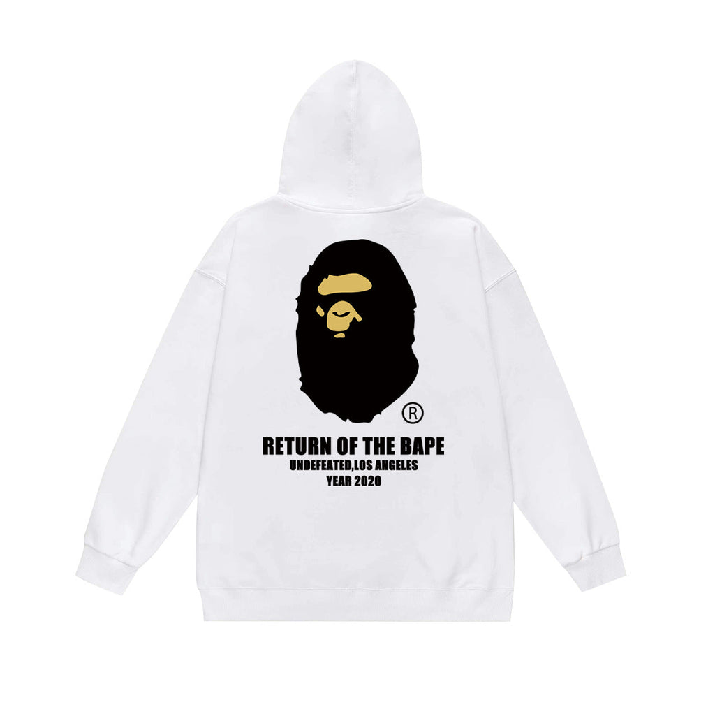 Bathing Ape Hoodie Autumn/Winter Letter Print Loose Hoodie Pullover Ape Sweater