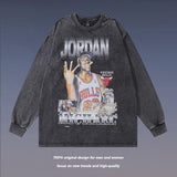 Men's Long Sleeve Shirt Long Sleeve T-shirt Men's and Women's Vintage Versatile Casual Bottoming Top