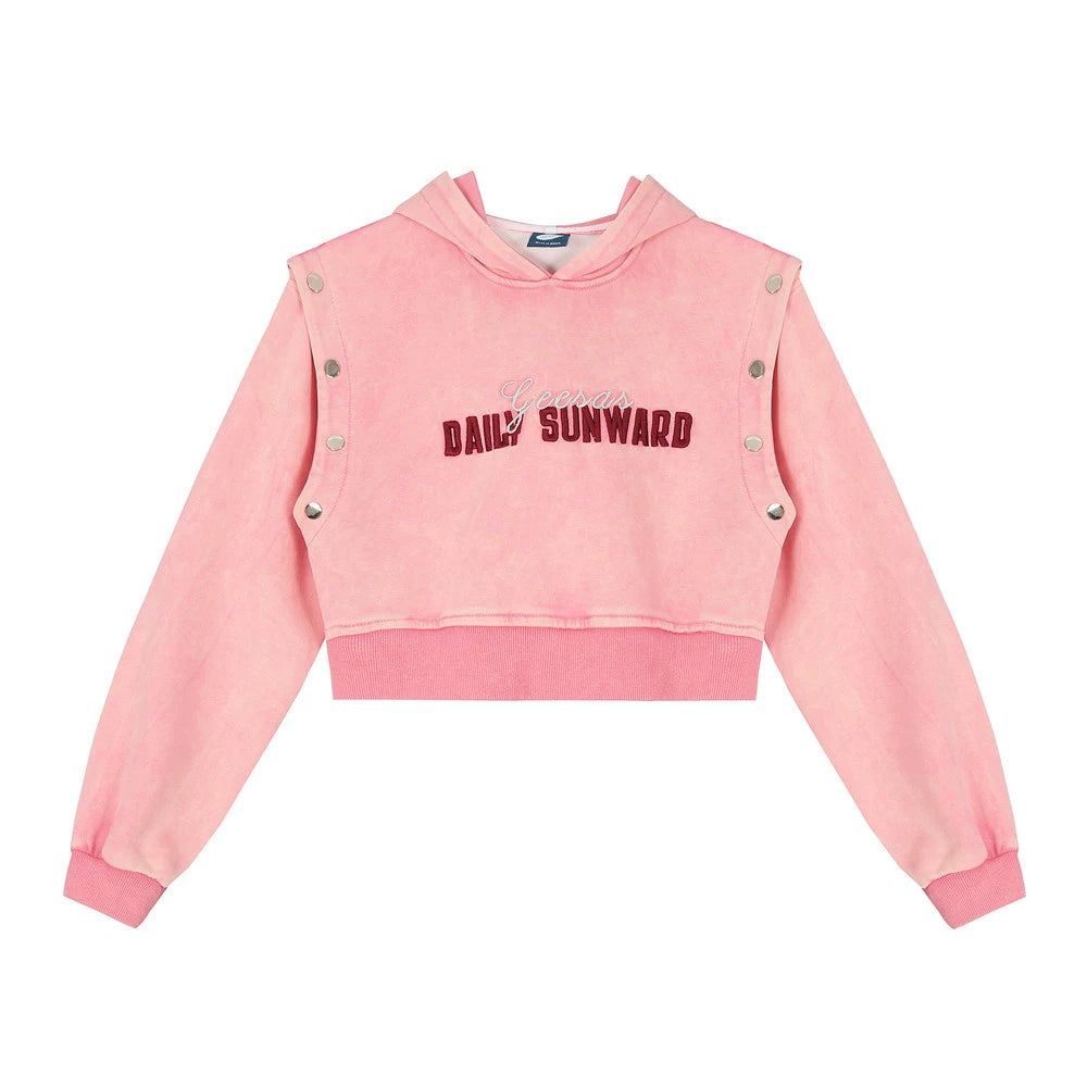 Women Hoodie Cropped Hoodie Girls Spring and Autumn Print Leisure