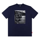 Men T Shirt Loose Short Sleeve T-shirt Male and Female Personality Printed Cotton round Neck