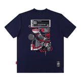 Men T Shirt Cartoon Printed Short-Sleeved T-shirt Men and Women Street Cotton Casual