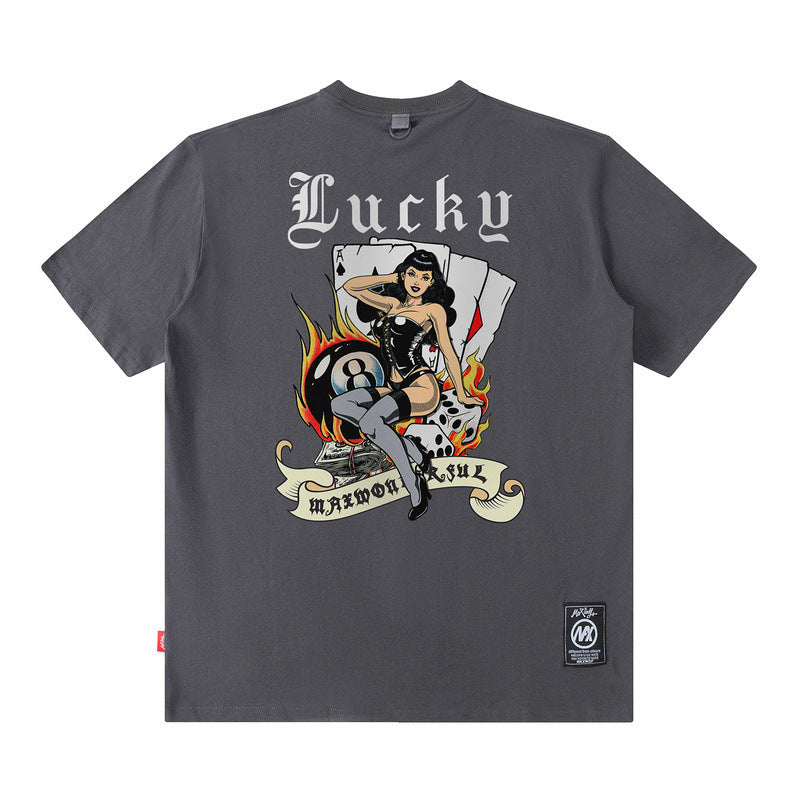 Men T Shirt Doberman Pinscher Printed Hip Hop Loose Short Sleeve T-shirt for Men and Women