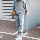 Men Co-Ords Men's Long-Sleeved Sweater Sports Hooded Pullover