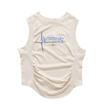 Women Vest Letter Print Short Vest for Girls Summer Sleeveless