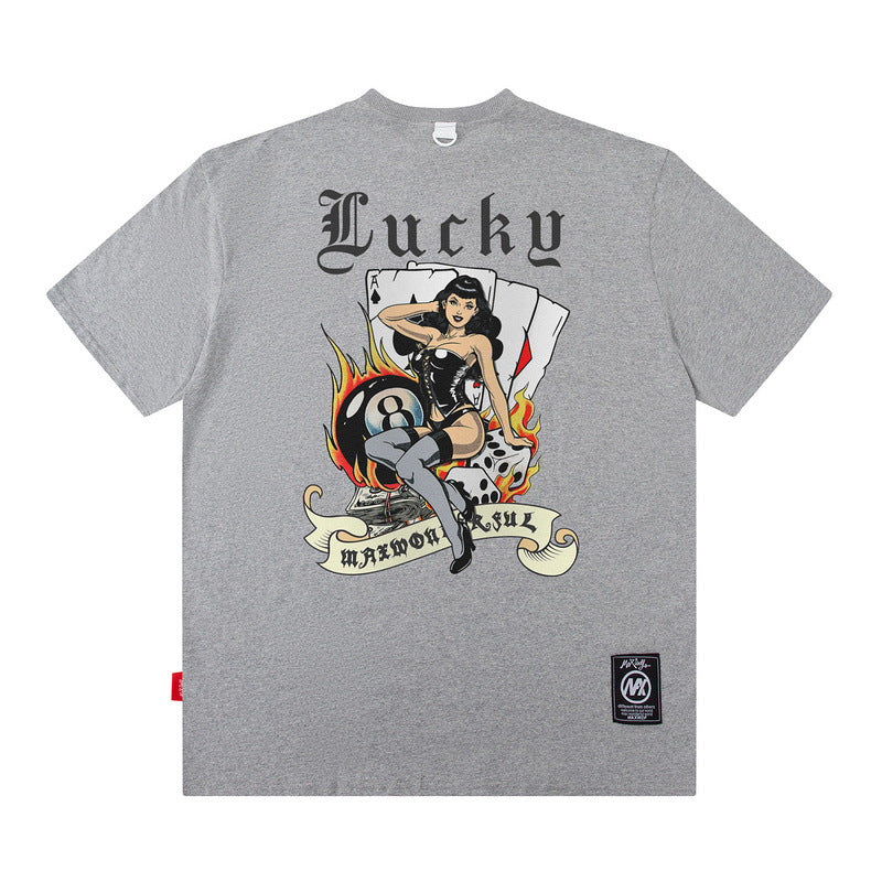 Men T Shirt Doberman Pinscher Printed Hip Hop Loose Short Sleeve T-shirt for Men and Women