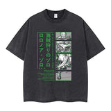 Youth men ONE PIECE oversize Faded Vintage T Shirts Anime