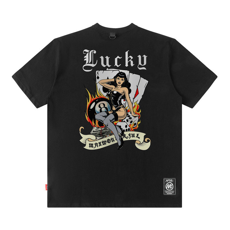 Men T Shirt Doberman Pinscher Printed Hip Hop Loose Short Sleeve T-shirt for Men and Women