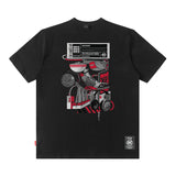 Men T Shirt Cartoon Printed Short-Sleeved T-shirt Men and Women Street Cotton Casual