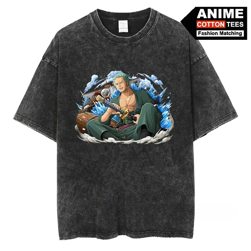 Anime ONE PIECE Roronoa Zoro T Shirt Y2k Harajuku Fashion
