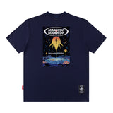 Men T Shirt Cartoon Printed Short-Sleeved T-shirt Men and Women Street Cotton Casual