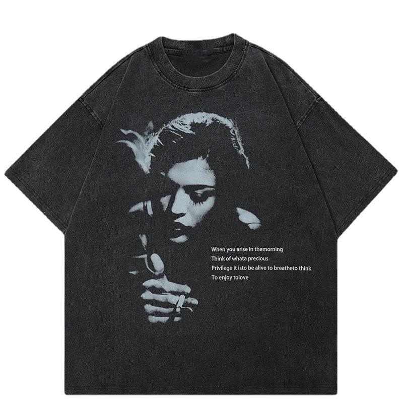 Gothic Hip Hop Streetwear Men T-Shirt Oversized