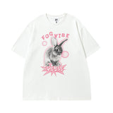 Men T Shirt Letter Printed Cotton Short-Sleeved T-shirt Men's Summer Loose