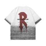 Men T Shirt Street Graffiti Printing Short Sleeve T-shirt Men and Women Hip Hop Couple