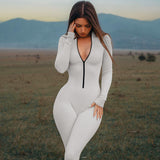 Women Jumpsuit Winter Women's Zipper Tight Sports Jumpsuit Women
