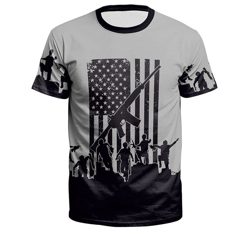 National Flag Day T Shirts Printed Outdoor All-Matching Short Sleeve T-shirt