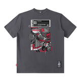 Men T Shirt Cartoon Printed Short-Sleeved T-shirt Men and Women Street Cotton Casual