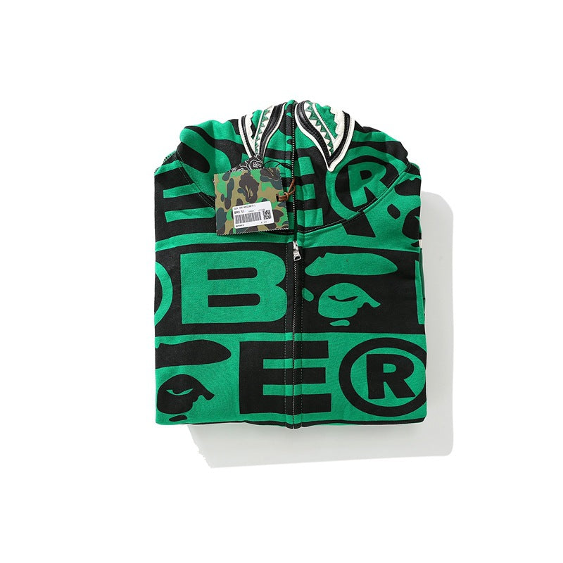 Bathing Ape Hoodie Shark Loose Hooded Sweater Jacket