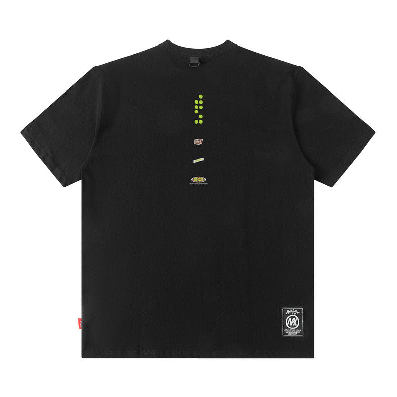Men T Shirt Street Letter Print Short-Sleeve T-shirt Men's Loose Casual Couple