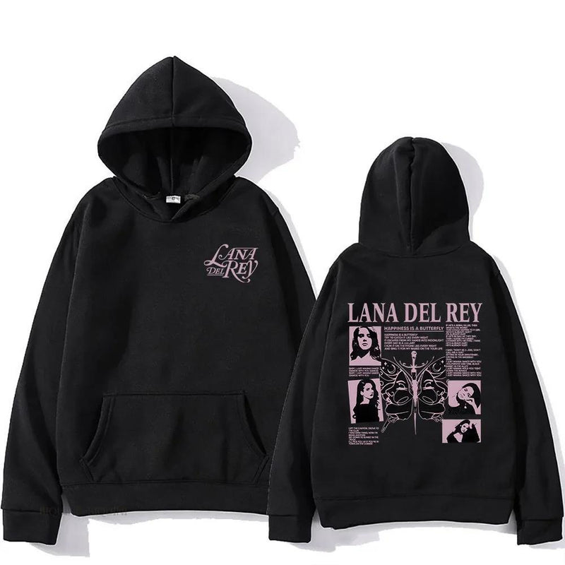 Lana Del Rey Hoodie Singer Graphic Print Sweatshirt Cotton